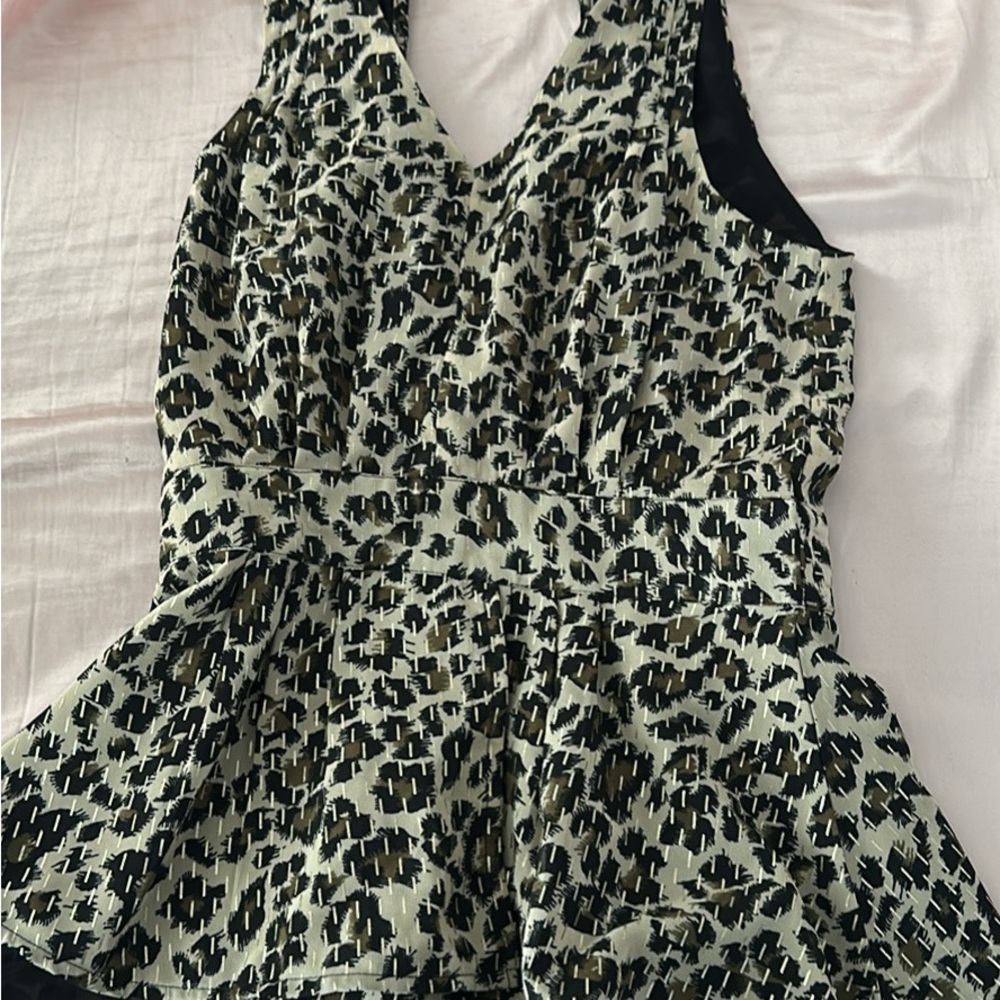 Walter Baker Black and Cream Patterned Blouse